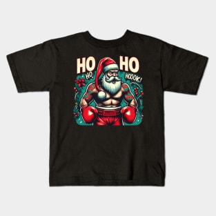 Ho Ho Hook - Boxing Champion Santa Kids T-Shirt